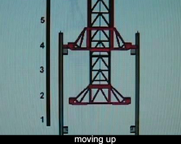 Schematic tower crane jump sequence